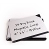 Notes - 24 cartes magnétiques noires effaçables à sec 15 x 10 cm - Notes réutilisables pour tableau blanc, tâches, planification