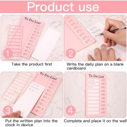 Binnan 4 Pièces Tableaux de Tâches à Faire pour Enfants, Tableau de Liste de Contrôle, Tableau Memo Checklist avec 10 Feuilles d