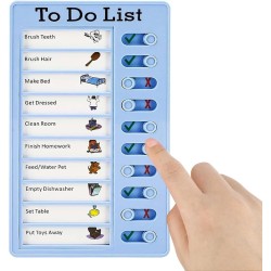 Binnan 4 Pièces Tableaux de Tâches à Faire pour Enfants, Tableau de Liste de Contrôle, Tableau Memo Checklist avec 10 Feuilles d