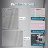 Lot de 2 Tableaux Magnétiques Frigo Planning Semaine Transparent de Course Avec 8 Couleurs de Marqueurs, Aimants et Tôles (20 x 