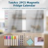 Lot de 2 Tableaux Magnétiques Frigo Planning Semaine Transparent de Course Avec 8 Couleurs de Marqueurs, Aimants et Tôles (20 x 