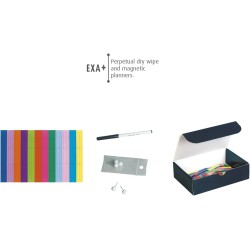 Exacompta - Réf. 56153E - 1 tableau blanc magnétique planning annuel - textes en anglais - effaçable à sec - livré avec tous les