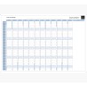 Exacompta - Réf. 56153E - 1 tableau blanc magnétique planning annuel - textes en anglais - effaçable à sec - livré avec tous les