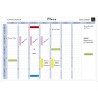 EXACOMPTA Planning mensuel magnétique 90x59cm vendu en kit avec de nombreux accessoires