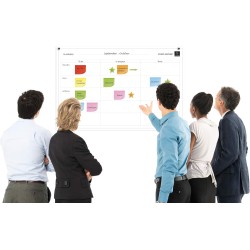 Exacompta - Réf. 57180E - 1 tableau blanc magnétique planning d'organisation To Do - effaçable à sec - magnets réinscriptibles f