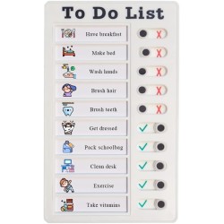 Tableau de liste de tâches à coller, tableau mémo réutilisable, planificateur de tâches pour enfants
