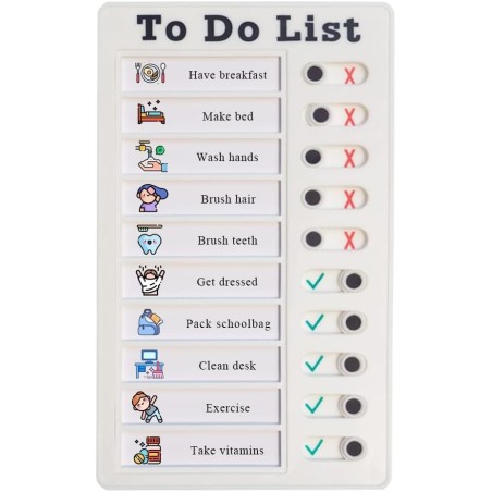 Tableau de liste de tâches à coller, tableau mémo réutilisable, planificateur de tâches pour enfants