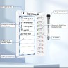 Tableau de corvée effaçable pour listes de choses à faire - Tableau de routine coulissant - Outils de TDAH et horaires visuels p