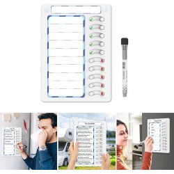 Tableau de corvée effaçable pour listes de choses à faire - Tableau de routine coulissant - Outils de TDAH et horaires visuels p
