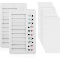 Lot de 2 tableaux mémo en plastique, amovibles, réutilisables, pour planification quotidienne des tâches pour les frères et les 