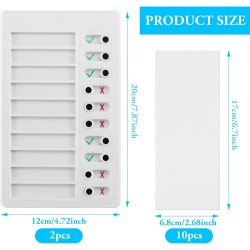 Lot de 2 tableaux mémo en plastique, amovibles, réutilisables, pour planification quotidienne des tâches pour les frères et les 