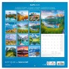 NOTIQUE Calendrier mural 2026 Alpes, brochures avec calendrier mensuel, 30 x 30 cm, 30 x 60 cm, ouvert