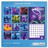 NOTIQUE Calendrier mural 2026 avec brochures de dessin animé New Pantheon avec calendrier mensuel, 30 x 30 cm, 30 x 60 cm, ouver
