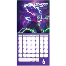 NOTIQUE Calendrier mural 2026 avec brochures de dessin animé New Pantheon avec calendrier mensuel, 30 x 30 cm, 30 x 60 cm, ouver