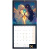 NOTIQUE Calendrier mural 2026 avec brochures d'anime zodiaque, calendrier mensuel, 30 x 30 cm, 30 x 60 cm, ouvert