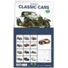 NOTIQUE Calendrier mural 2026 Classic Cars - Sans plastique - Avec calendrier mensuel - 30 x 30 cm (30 x 60 cm) ouvert