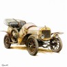 NOTIQUE Calendrier mural 2026 Classic Cars - Sans plastique - Avec calendrier mensuel - 30 x 30 cm (30 x 60 cm) ouvert