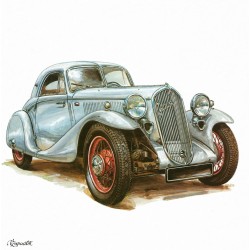 NOTIQUE Calendrier mural 2026 Classic Cars - Sans plastique - Avec calendrier mensuel - 30 x 30 cm (30 x 60 cm) ouvert