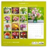 NOTIQUE Calendrier mural 2026 - Motif floral - Avec calendrier mensuel - 30 x 30 cm (30 x 60 cm) ouvert
