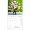 NOTIQUE Calendrier mural 2026 - Motif floral - Avec calendrier mensuel - 30 x 30 cm (30 x 60 cm) ouvert