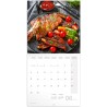 NOTIQUE Calendrier mural 2026 Gourmet - Avec brochures mensuelles - 30 x 30 cm (30 x 60 cm) ouvert