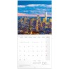 NOTIQUE Calendrier mural 2026 New York avec brochures mensuelles, 30 x 30 cm, 30 x 60 cm, ouvert
