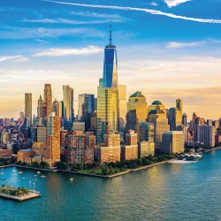 NOTIQUE Calendrier mural 2026 New York avec brochures mensuelles, 30 x 30 cm, 30 x 60 cm, ouvert