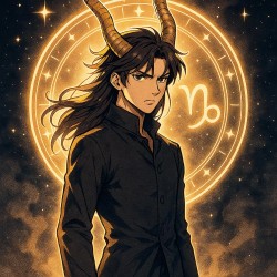 NOTIQUE Calendrier mural 2026 - Signes astrologiques de l'anime - Sans plastique - Avec calendrier mensuel - 30 x 30 cm (30 x 60
