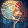 NOTIQUE Calendrier mural 2026 - Signes astrologiques de l'anime - Sans plastique - Avec calendrier mensuel - 30 x 30 cm (30 x 60