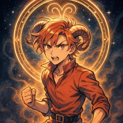 NOTIQUE Calendrier mural 2026 - Signes astrologiques de l'anime - Sans plastique - Avec calendrier mensuel - 30 x 30 cm (30 x 60