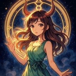 NOTIQUE Calendrier mural 2026 - Signes astrologiques de l'anime - Sans plastique - Avec calendrier mensuel - 30 x 30 cm (30 x 60
