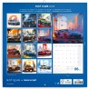 NOTIQUE Calendrier mural 2026 - Fantastiques voitures - Avec calendrier mensuel - 30 x 30 cm (30 x 60 cm ouvert)