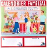 DRAEGER PARIS 1886 - Organiseur familial mural 28x28 cm - 2026-18 fiches mensuelles - Papier FSC - Planification famille