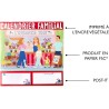 DRAEGER PARIS 1886 - Organiseur familial mural 28x28 cm - 2026-18 fiches mensuelles - Papier FSC - Planification famille