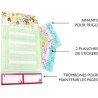 DRAEGER PARIS 1886 - Organiseur familial mural 28x28 cm - 2026-18 fiches mensuelles - Papier FSC - Planification famille