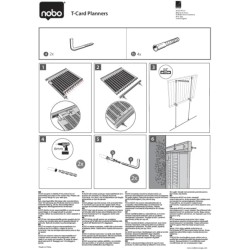 Nobo - Kit Planning Hebdomadaire Mural à Fiches T, 7 Colonnes & 24 Fentes, Indice 2, Fiches T Multicolores & Index Inclus, 29110