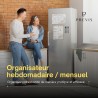Previs Pack Calendrier Magnétique Mensuel A4 + Agenda Magnétique Hebdomadaire A4 pour Réfrigérateur - Organisateur - Agenda, Men
