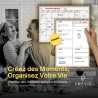 Previs Pack Calendrier Magnétique Mensuel A3 + Agenda Magnétique Hebdomadaire A3 pour Réfrigérateur - Organisateur - Agenda, Men