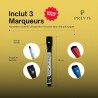Previs Planning Frigo Magnetique Hebdomadaire A3 (30X40CM) avec 3 Marqueurs Premium - Idéal pour les listes de courses et l'orga