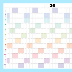 Calendrier Annuel 2026 Mural Grand Format Planificateur DIN A1 (84 x 60 cm) – Le Planificateur Mural Idéal pour Booste votre Org
