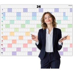 Calendrier Annuel 2026 Mural Grand Format Planificateur DIN A1 (84 x 60 cm) – Le Planificateur Mural Idéal pour Booste votre Org