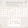 Tableau de Routine Enfant - Routine du Matin et du Soir – Planning Quotidien Enfants – 105 Cartes Illustrées, Planificateur Visu