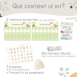 Tableau de Routine Enfant - Routine du Matin et du Soir – Planning Quotidien Enfants – 105 Cartes Illustrées, Planificateur Visu