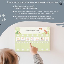 Tableau de Routine Enfant - Routine du Matin et du Soir – Planning Quotidien Enfants – 105 Cartes Illustrées, Planificateur Visu
