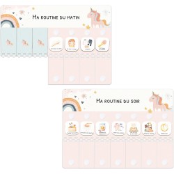 Tableau de Routine Enfant - Routine du Matin et du Soir – Planning Quotidien Enfants – 105 Cartes Illustrées, Planificateur Visu