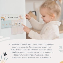 Tableau de Routine Enfant - Routine du Matin et du Soir – Planning Quotidien Enfants – 105 Cartes Illustrées, Planificateur Visu