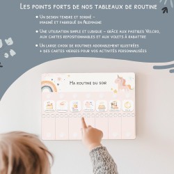 Tableau de Routine Enfant - Routine du Matin et du Soir – Planning Quotidien Enfants – 105 Cartes Illustrées, Planificateur Visu