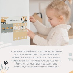 Tableau de Routine Enfant - Routine du Matin et du Soir – Planning Quotidien Enfants – 105 Cartes Illustrées, Planificateur Visu