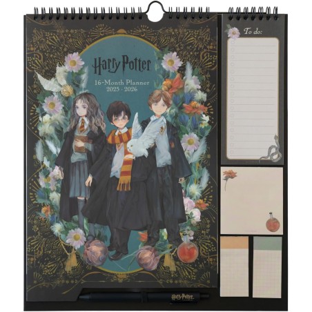 Grupo Erik - Calendrier Harry Potter - de Septembre 2025 à Décembre 2026 | Planificateur Mensuel 16 mois, Calendrier Familial 20