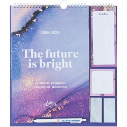 Grupo Erik - Calendrier Glitter - de Septembre 2025 à Décembre 2026 | Planificateur Mensuel 16 mois, Calendrier Familial 2025 20